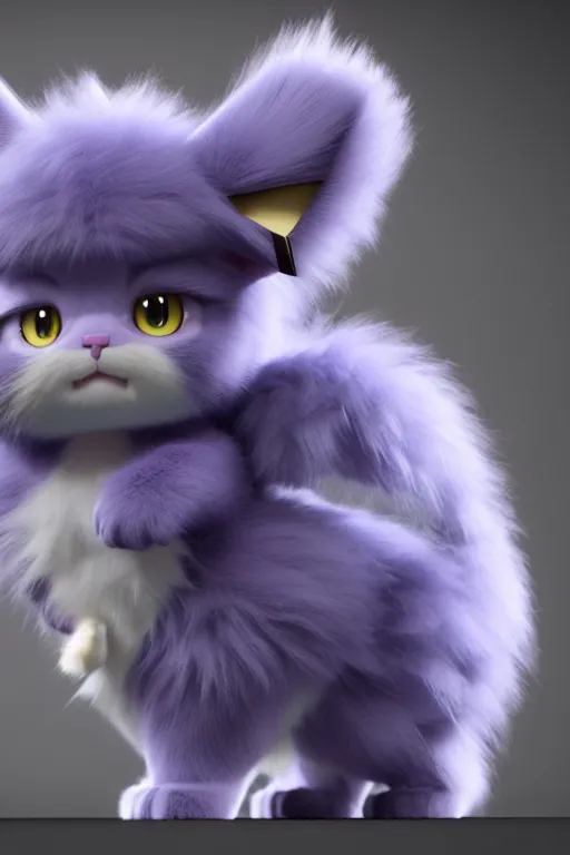 Image similar to high quality 3 d render hyperrealist very cute multipastel fluffy! chimera! cat hybrid with detailed fluffy wings!!, vray smooth, in the style of detective pikachu, hannah yata charlie immer, dramatic blue light, low angle, uhd 8 k, sharp focus