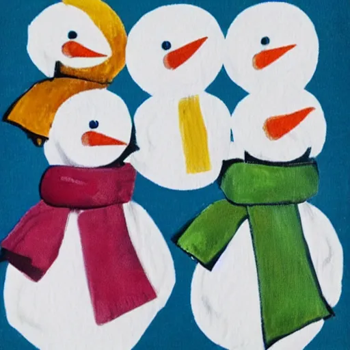 Image similar to Little Big dressed as snowmen