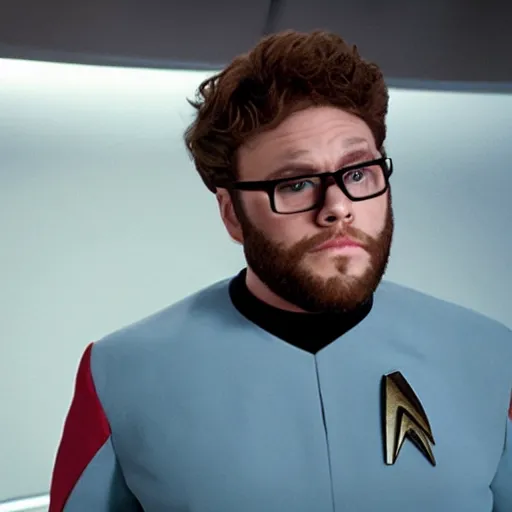 Prompt: Seth Rogan in Star Trek