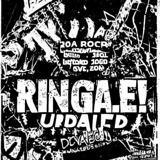 Image similar to illegal rave flyer acid photocopy underground art