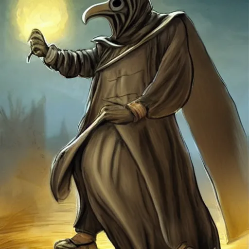 Image similar to “buff plague doctor”