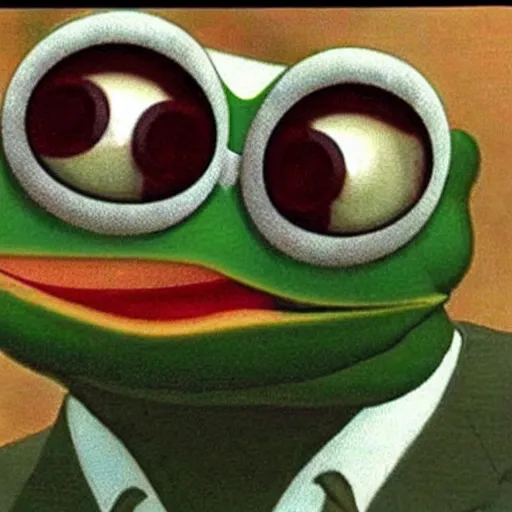 Image similar to still of pepe the frog from the godfather(1980)