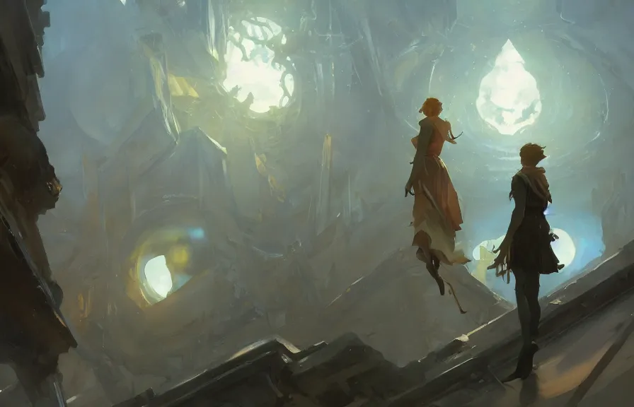 Prompt: greg manchess concept art of the beneveolent eye dimension, key visual, ambient lighting, highly detailed, digital painting, artstation, concept art, sharp focus, by makoto shinkai and akihiko yoshida and hidari and wlop and greg rutkowski