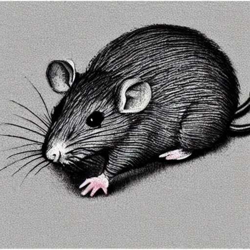 Image similar to a tiny cute rat drawn by a child