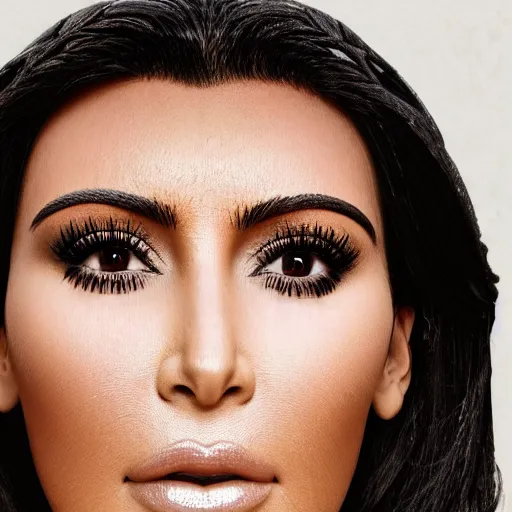 Image similar to photo of kim kardashian trapped inside a sewer grate