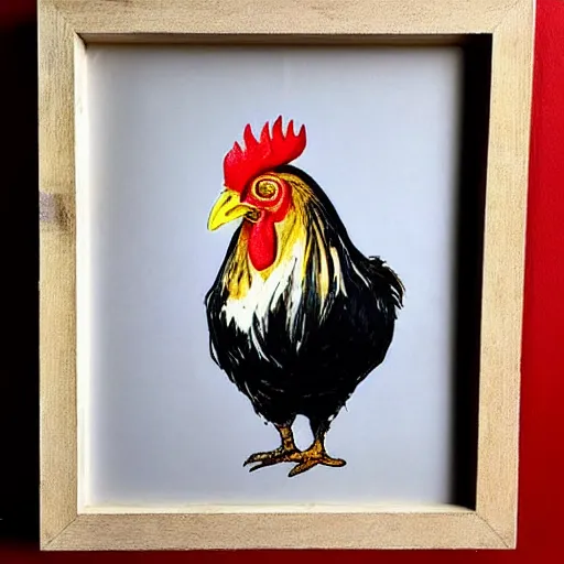 Image similar to chicken portrait, very nice, lovely, very cool, super fun, Slovakia, 🇦🇱, 🧐🌝, exquisite