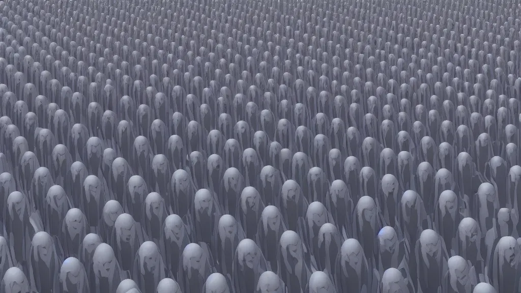 Prompt: 1000 vampire Obama clones ; render by Beeple, 4K