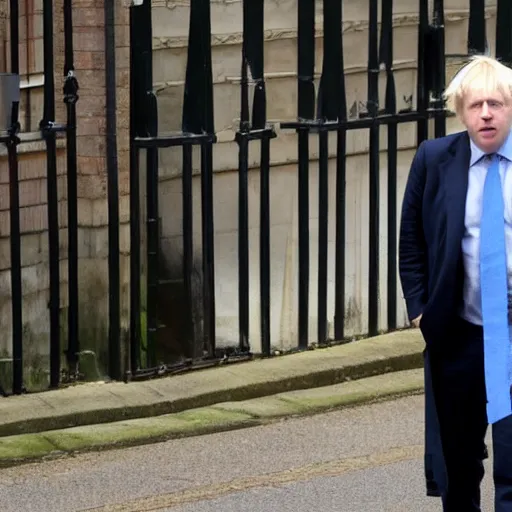 Prompt: boris johnson looking sad while wearing a maid costume