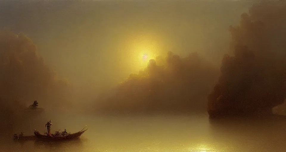 Image similar to the two complementary forces that make up all aspects and phenomena of life, by Ivan Aïvazovski,