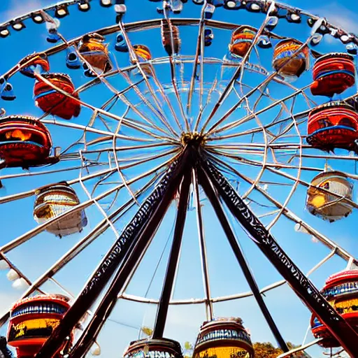 Image similar to cat!! in a ferris wheel, photo, stock