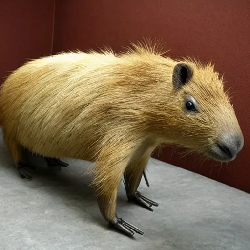 Prompt: a robotic capybara