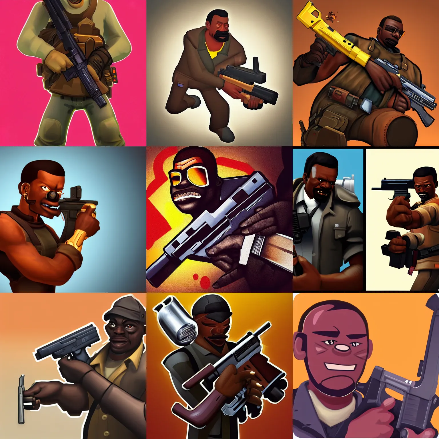 Prompt: “Demoman with a glock”