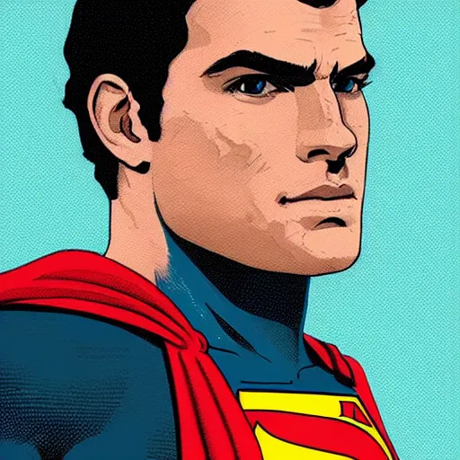 Prompt: Henry Cavill Superman profile picture by Sachin Teng, asymmetrical, Organic Painting, Matte Painting, geometric shapes, hard edges, graffiti, street art:2 by Sachin Teng:4