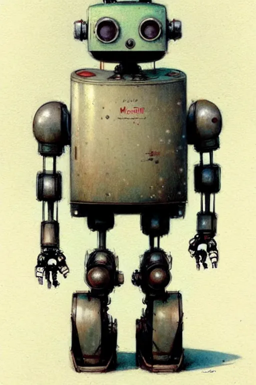 Image similar to (((((1950s robot . muted colors.))))) by Jean-Baptiste Monge !!!!!!!!!!!!!!!!!!!!!!!!!!!