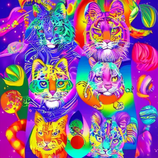 Prompt: mashup by lisa frank