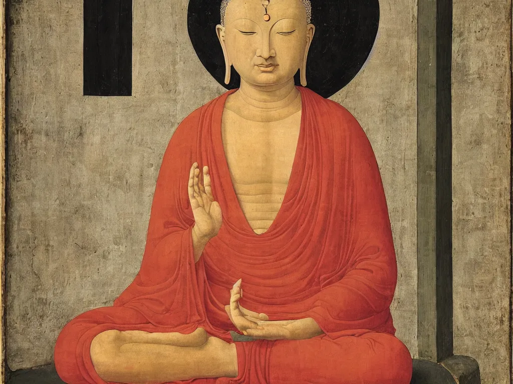 Image similar to Portrait of the Buddha. Piero della Francesca