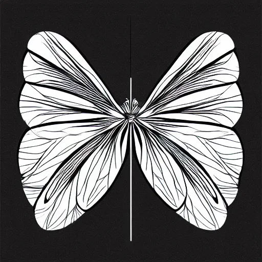 Image similar to insect wings, line art