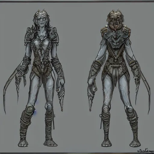 Prompt: planescape art style character concept