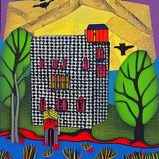 Image similar to The Haunted House on the Hill by Howard Arkley.