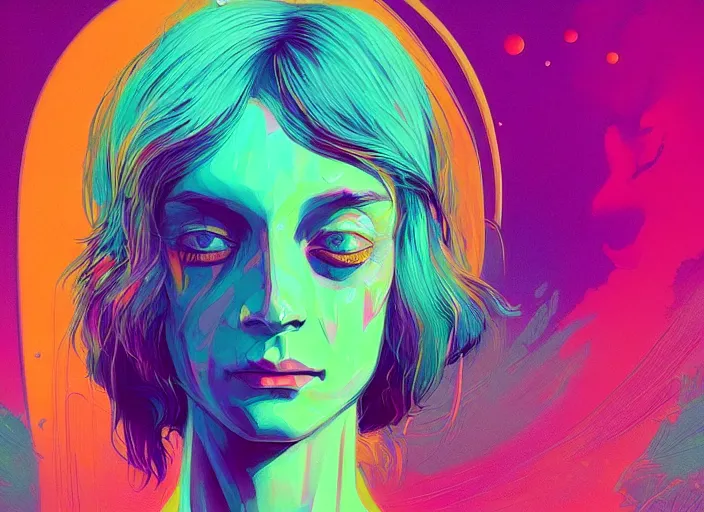 Prompt: A psychedelic portrait of the most boring person in the world, vibrant color scheme, highly detailed, in the style of romanticism, cinematic, artstation, Moebius, Greg rutkowski