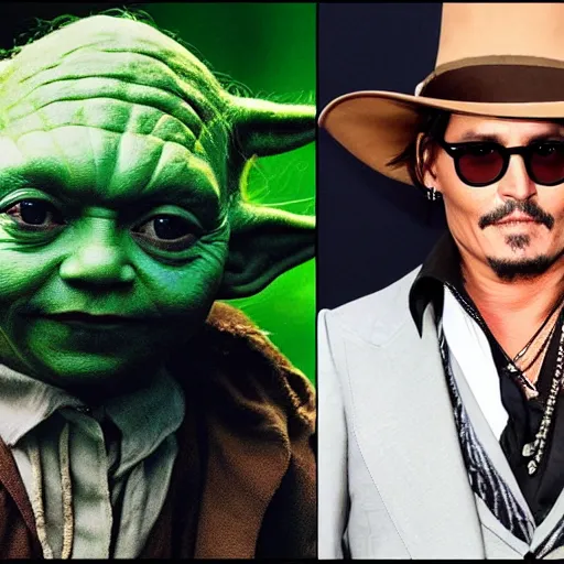 Image similar to Johnny Depp playing Yoda