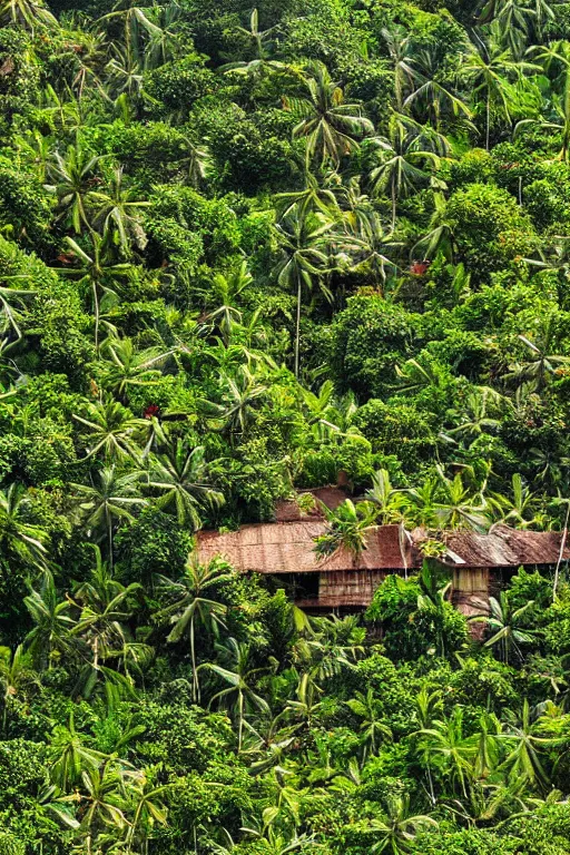 Prompt: abandoned sri lankan city, overgrown greenery, photograph