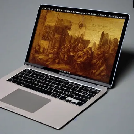 Image similar to early macbook designs by leonardo da vinci