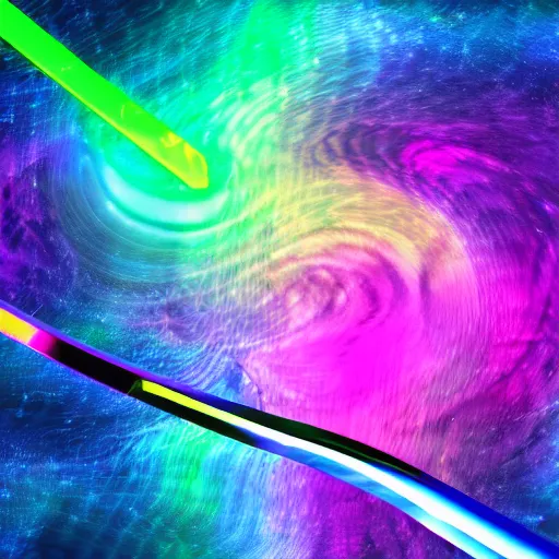 Prompt: psychadelic sword, colorful, swirling, illuminated, 4 k