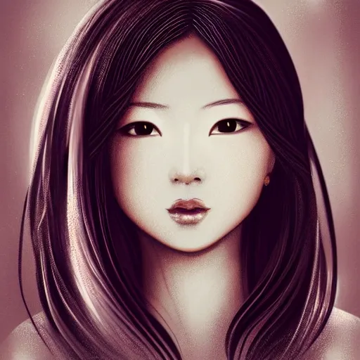 Prompt: “portrait of beautiful asian girl, digital art, highly detailed, high resolution”