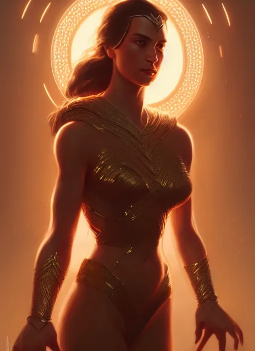 Prompt: portrait of darna alicia vikander, intricate, elegant, glowing lights, highly detailed, digital painting, artstation, glamor pose, concept art, smooth, sharp focus, illustration, art by wlop and greg rutkowski