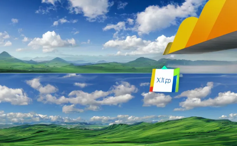 Prompt: a screenshot of a futuristic desktop of windows xp, in the year 2 0 5 0