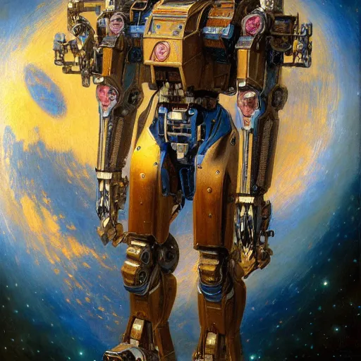 Image similar to highly detailed portrait of an humanoid robotic star fox mecha, painting by gaston bussiere, craig mullins, j. c. leyendecker, lights, art by ernst haeckel, john william godward, hammershøi,