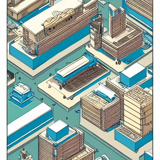 Prompt: isometric god by laurie greasley