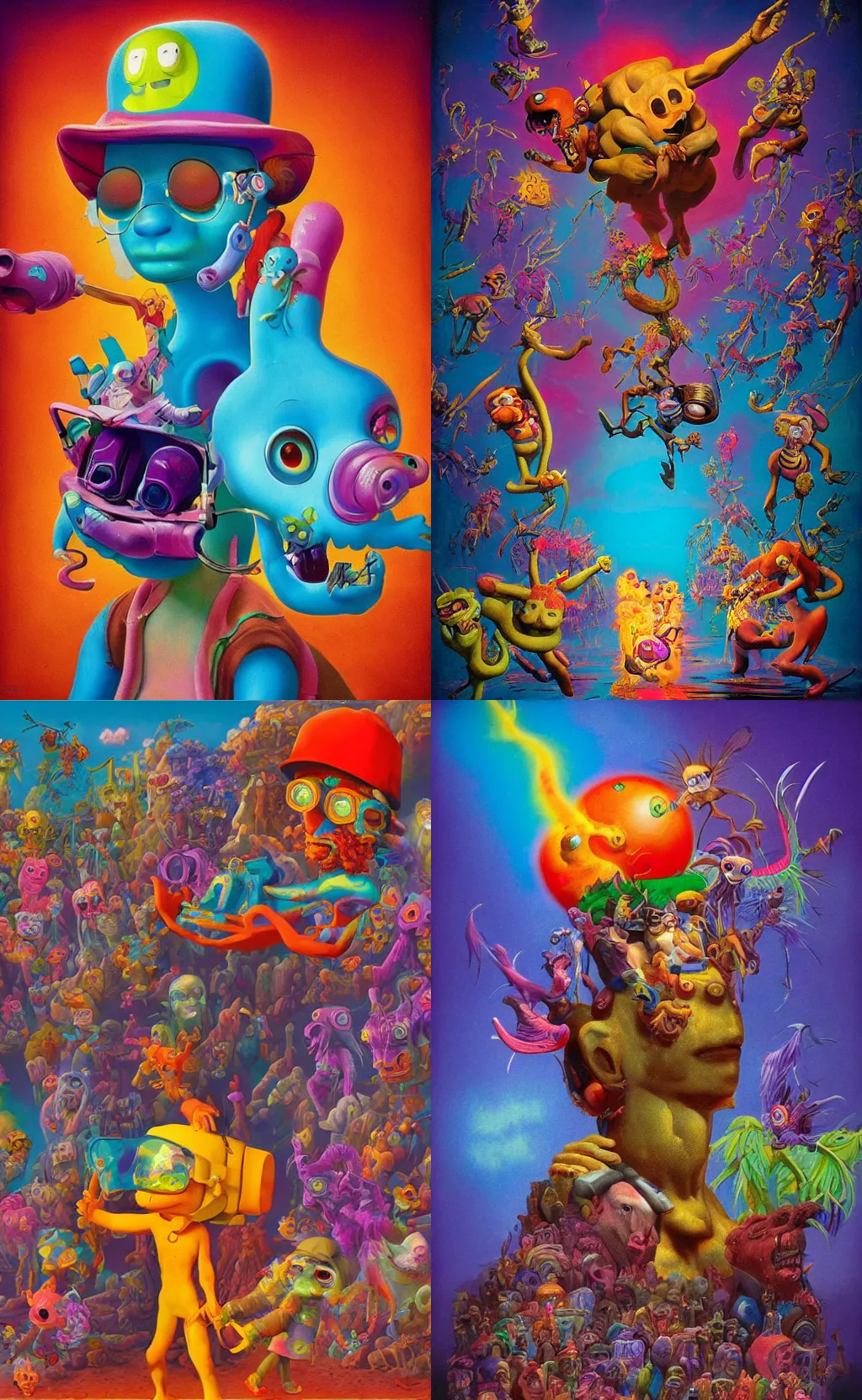 Image similar to the works of lisa frank and beksinski by pixar in the style of team fortress 2