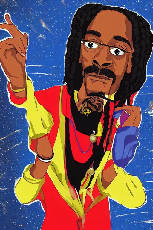 Image similar to Portrait of Snoop Dogg Johnson as hololive vtuber anime