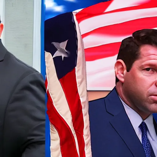 Image similar to ron desantis in our flag means death