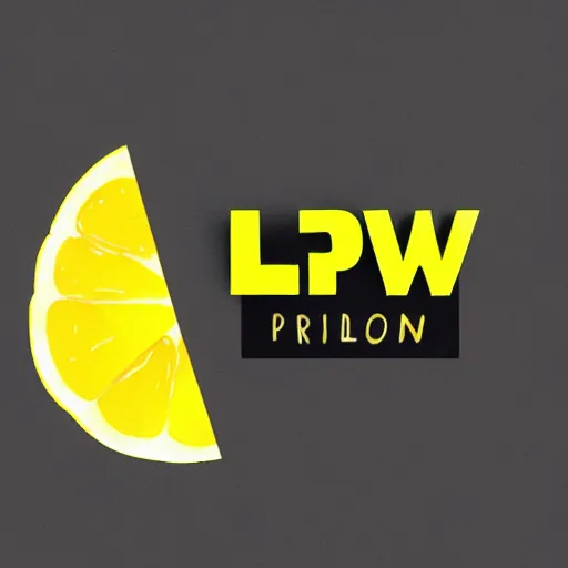 Prompt: low-poly logo of a lemon wearing a low-poly black fedora, 4k