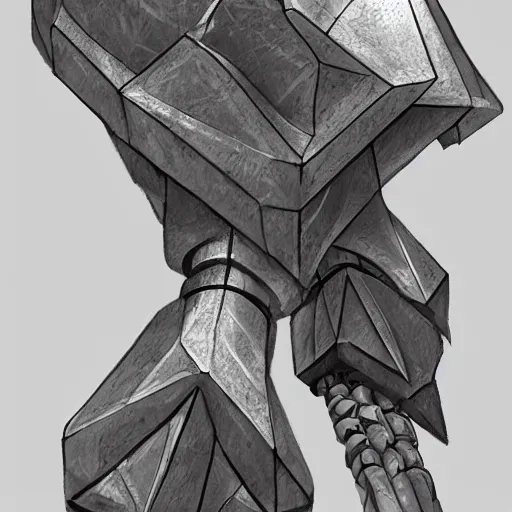 Image similar to concept art of crystal hammer, full front view, perfect symmetry, rpg, digital art, d & d, digital painting, intricate details, ultra realistic, volumetric lighting, warm colors advance, cell shading