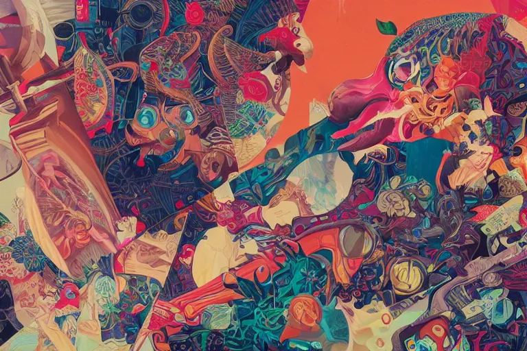 Image similar to Manifest for drinks, Tristan Eaton, victo ngai, artgerm, RHADS, ross draws