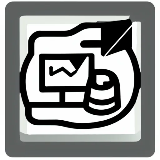 Prompt: An icon of a pdf file in a line drawing style