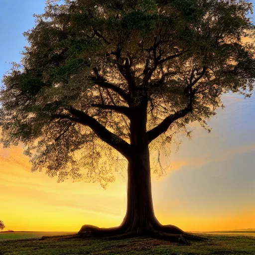 Image similar to the biggest tree, golden hour