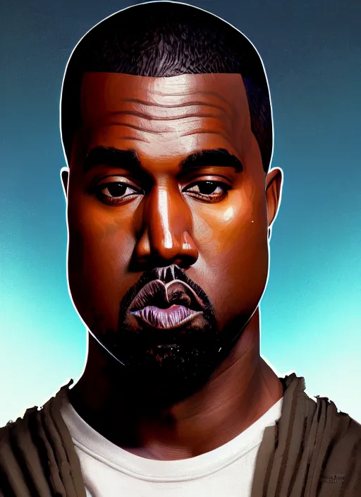 Image similar to highly detailed portrait kanye west in gta v stephen bliss unreal engine fantasy art by greg rutkowski loish rhads ferdinand knab makoto shinkai lois van baarle ilya kuvshinov rossdraws tom bagshaw global illumination radiant light detailed intricate environment