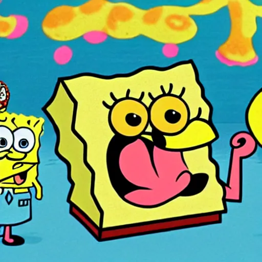Prompt: spongebob squarepants as a 1 9 3 0 s cartoon