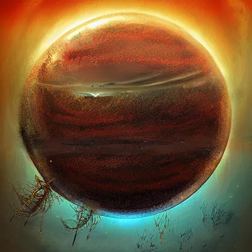 Prompt: alien planet by bezduch on deviantart