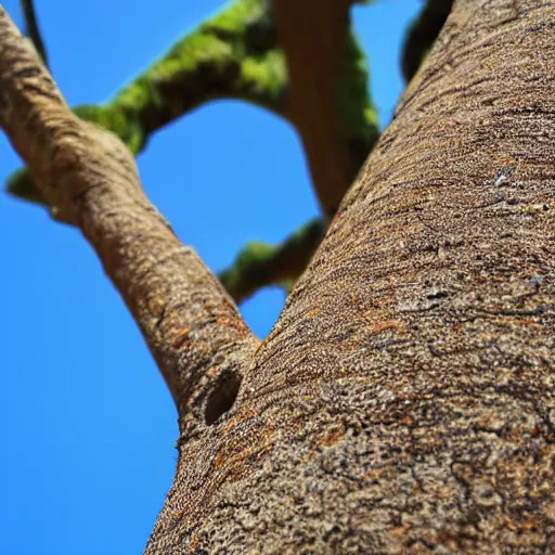 Prompt: ant perspective of a tree