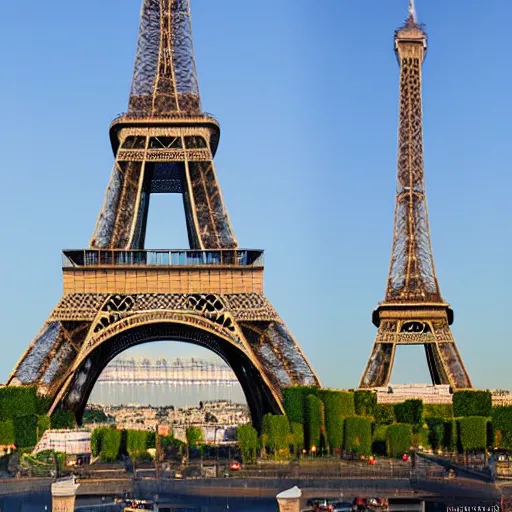 Prompt: the eiffel tower transforming into a cat and eating paris. award winning photography, highly detailed, golden ratio composition, 3 5 mm.