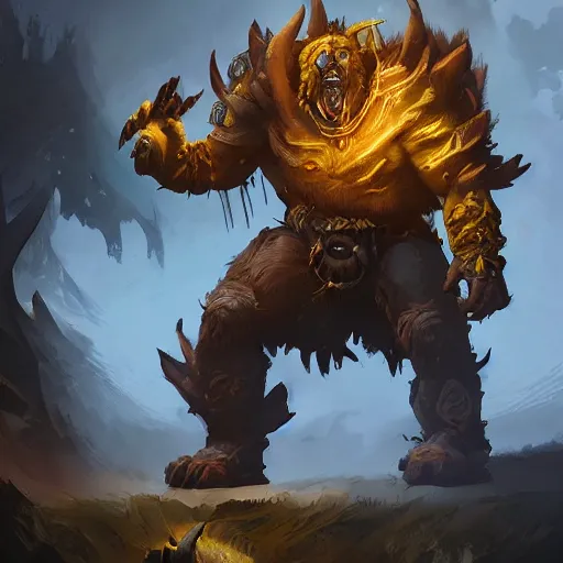 Image similar to a beast rider, warrior sitting, beast rider, yellow theme, bright art masterpiece artstation. 8 k, sharp high quality artwork in style of jose daniel cabrera pena and greg rutkowski, concept art by tooth wu, blizzard warcraft artwork, hearthstone card game artwork, beast rider