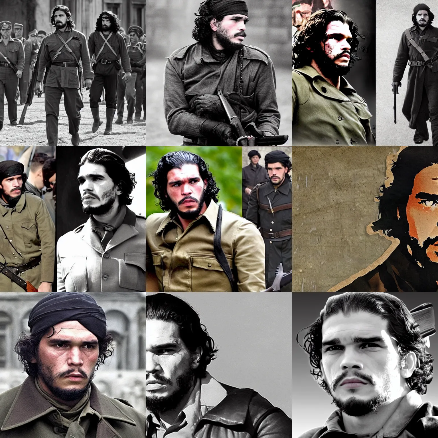 Prompt: Dignified Che Guevara in Guerilla Heroica portrayed by Kit Harrington