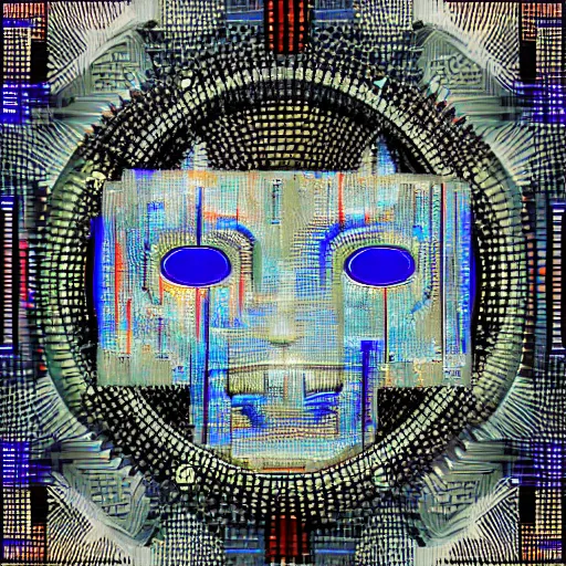 Image similar to god king of ai art, cpu gpu wafer, glitch art, notan, cyberwars by rene lalique, highly detailed, by william - adolphe bouguerea