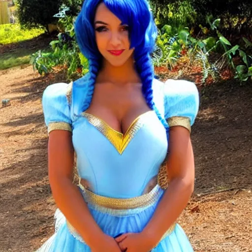 Image similar to beautiful woman cosplaying as jasmine from Disney's Aladdin